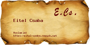 Eitel Csaba névjegykártya